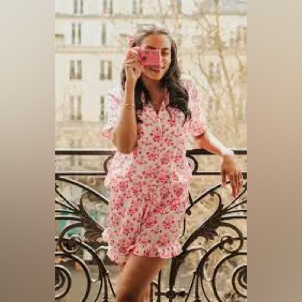 Show Me Your MuMu Daydreaming PJ Set Pink Teagan Floral size large
